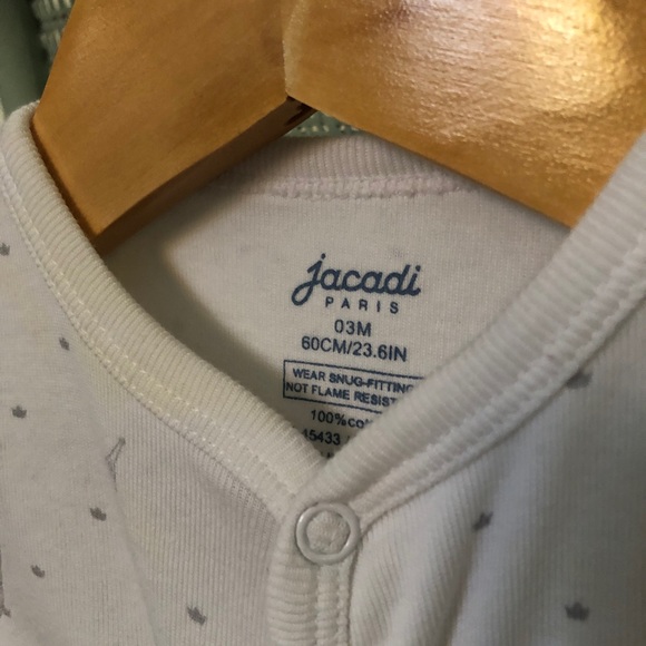 JACADI PARIS onesie with adorable Eiffel Tower motif! Size 0-3 Months. Cotton. - Picture 3 of 3